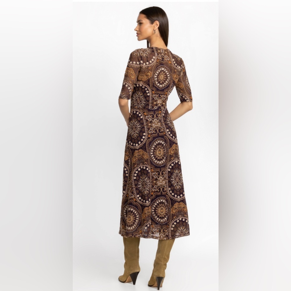 JOHNNY WAS LOVING IS EASY MESH EMBROIDERED MIDI DRESS - Picture 4 of 10